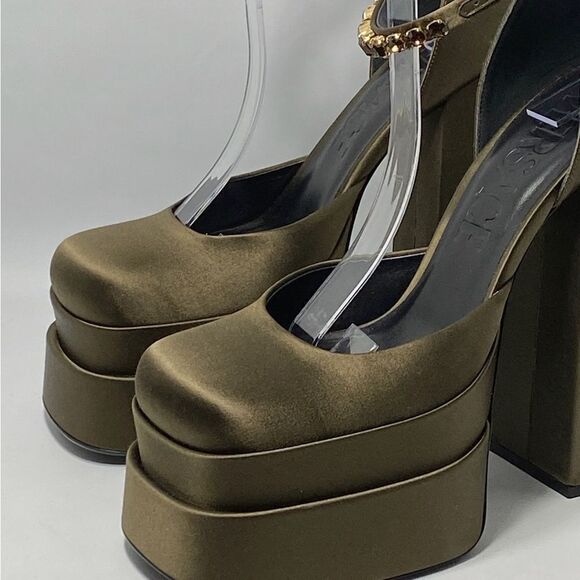 Versace Satin Platform Pumps size 40 - Picture 7 of 14